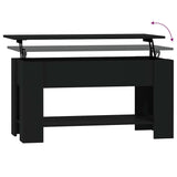 Coffee Table Black 101x49x52 cm Engineered Wood - Rear View