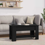 Coffee Table Black 101x49x52 cm Engineered Wood - Low Angle