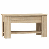 Coffee Table Sonoma Oak 101x49x52 cm Engineered Wood - Top-Down View
