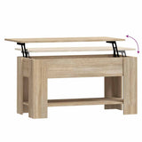 Coffee Table Sonoma Oak 101x49x52 cm Engineered Wood - Low Angle