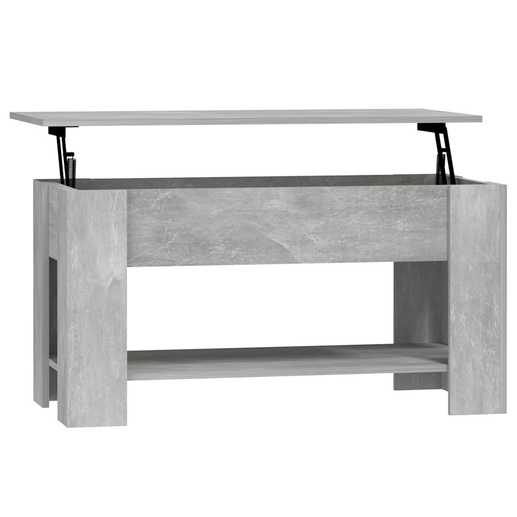 Coffee Table Concrete Grey 101x49x52 cm Engineered Wood