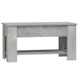 Coffee Table Concrete Grey 101x49x52 cm Engineered Wood - 45-Degree Angle