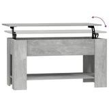 Coffee Table Concrete Grey 101x49x52 cm Engineered Wood