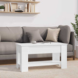 Coffee Table High Gloss White 101x49x52 cm Engineered Wood - Low Angle