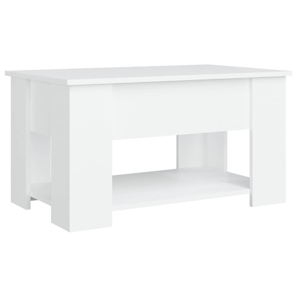 Coffee Table White 79x49x41 cm Engineered Wood