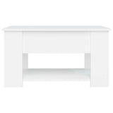 Coffee Table White 79x49x41 cm Engineered Wood