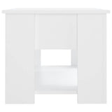Coffee Table White 79x49x41 cm Engineered Wood