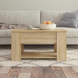Coffee Table Sonoma Oak 79x49x41 cm Engineered Wood - Side View