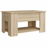 Coffee Table Sonoma Oak 79x49x41 cm Engineered Wood - Top-Down View