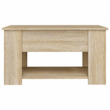 Coffee Table Sonoma Oak 79x49x41 cm Engineered Wood - 45-Degree Angle