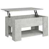 Coffee Table Concrete Grey 79x49x41 cm Engineered Wood
