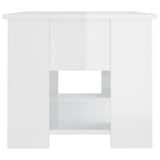 Coffee Table High Gloss White 79x49x41 cm Engineered Wood