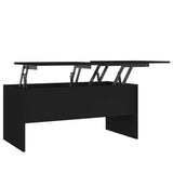Coffee Table Black 102x50.5x46.5 cm Engineered Wood
