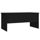 Coffee Table Black 102x50.5x46.5 cm Engineered Wood - 45-Degree Angle