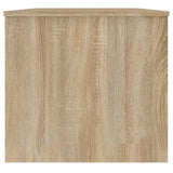 Coffee Table Sonoma Oak 102x50.5x46.5 cm Engineered Wood - Close-Up Angle