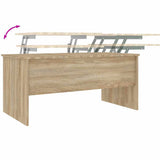 Coffee Table Sonoma Oak 102x50.5x46.5 cm Engineered Wood - Low Angle