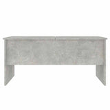 Coffee Table Concrete Grey 102x50.5x46.5 cm Engineered Wood - Rear View
