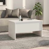 Coffee Table White 80x50x42.5 cm Engineered Wood - Side View