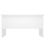 Coffee Table White 80x50x42.5 cm Engineered Wood - Rear View