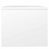 Coffee Table White 80x50x42.5 cm Engineered Wood - Close-Up Angle