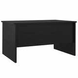 Coffee Table Black 80x50x42.5 cm Engineered Wood - 45-Degree Angle