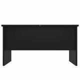 Coffee Table Black 80x50x42.5 cm Engineered Wood - Rear View