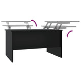 Coffee Table Black 80x50x42.5 cm Engineered Wood - Low Angle