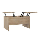 Coffee Table Sonoma Oak 80x50x42.5 cm Engineered Wood - Front View