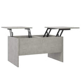 Coffee Table Concrete Grey 80x50x42.5 cm Engineered Wood - Front View