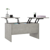 Coffee Table Concrete Grey 80x50x42.5 cm Engineered Wood - Top-Down View