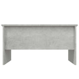 Coffee Table Concrete Grey 80x50x42.5 cm Engineered Wood - Rear View