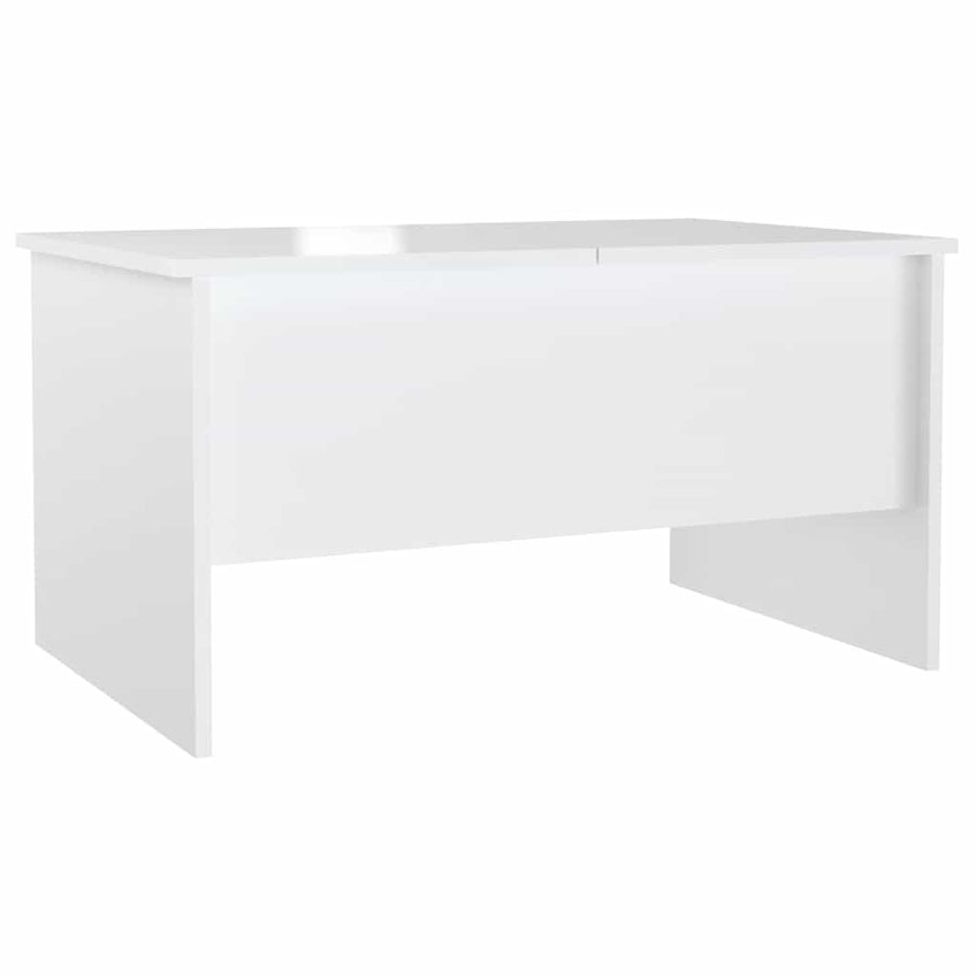 Coffee Table High Gloss White 80x50x42.5 cm Engineered Wood