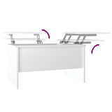 Coffee Table High Gloss White 80x50x42.5 cm Engineered Wood - Low Angle