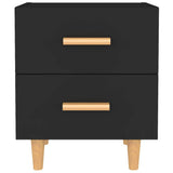 Bed Cabinet Black 40x35x47.5 cm - Side View