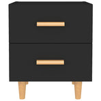 Bed Cabinets 2 pcs Black 40x35x47.5 cm