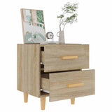 Bed Cabinets 2 pcs Sonoma Oak 40x35x47.5 cm - Rear View