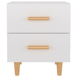 Bed Cabinets 2 pcs High Gloss White 40x35x47.5 cm - Side View