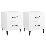 Bedside Cabinets 2pcs White 40x35x47.5 cm