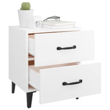 Bedside Cabinets 2pcs White 40x35x47.5 cm - Side View