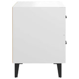 Bedside Cabinets 2pcs White 40x35x47.5 cm - Close-Up Angle