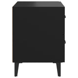 Bedside Cabinet Black 40x35x47.5 cm - Rear View
