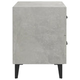 Bedside Cabinets 2 pcs Concrete Grey 40x35x47.5 cm