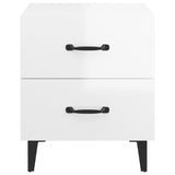 Bedside Cabinet High Gloss White 40x35x47.5 cm