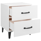Bedside Cabinet High Gloss White 40x35x47.5 cm - 45-Degree Angle