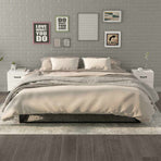 Bedside Cabinets 2 pcs High Gloss White 40x35x47.5 cm