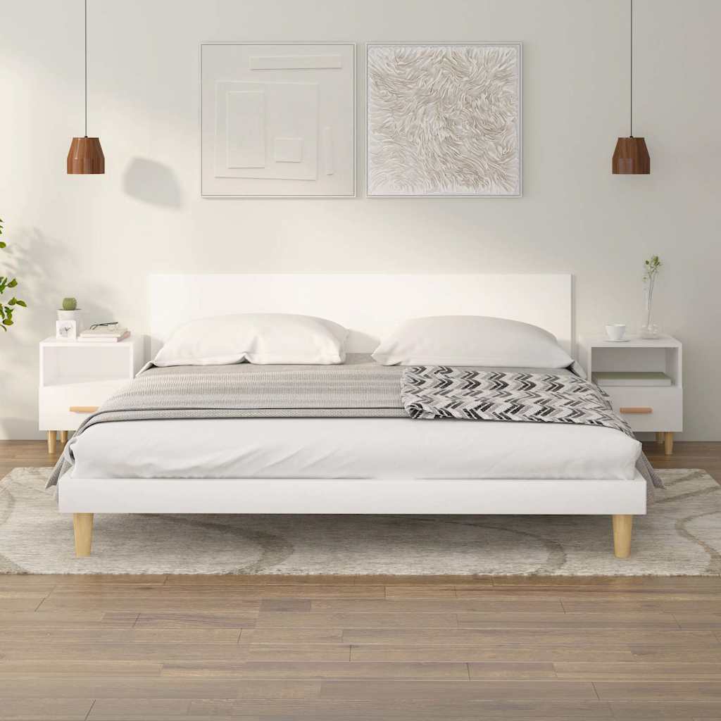 Bedside Cabinets 2 pcs White 40x35x47 cm