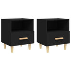 Bedside Cabinets 2 pcs Black 40x35x47 cm