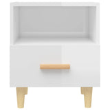 Bedside Cabinet High Gloss White 40x35x47 cm - Top-Down View