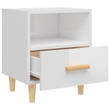 Bedside Cabinet High Gloss White 40x35x47 cm - 45-Degree Angle