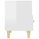 Bedside Cabinets 2 pcs High Gloss White 40x35x47 cm - Close-Up Angle